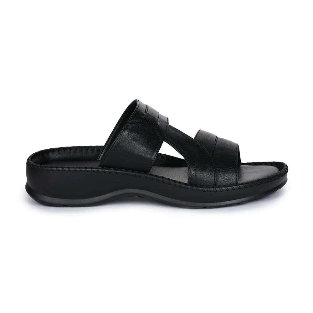 Coolers Casual (Black) Slippers For Men K2-01 By Liberty