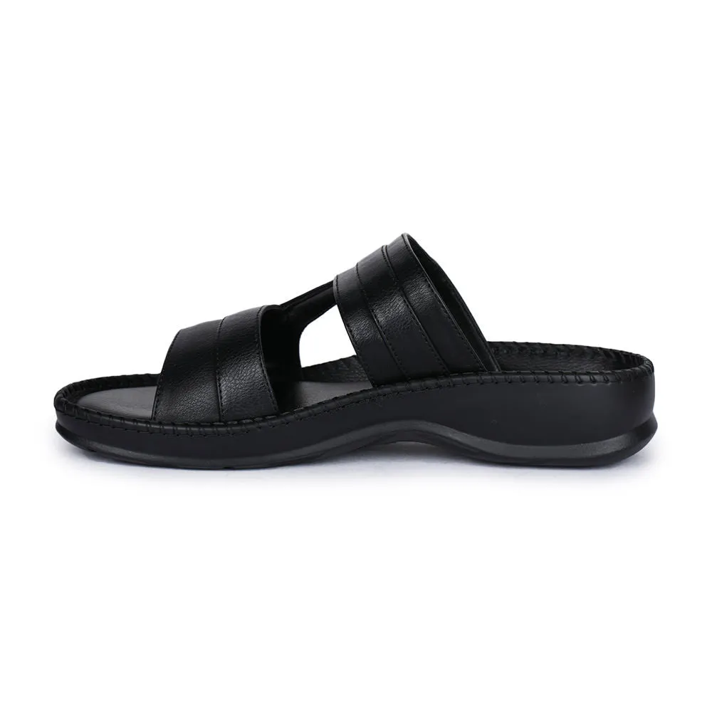 Coolers Casual (Black) Slippers For Men K2-01 By Liberty