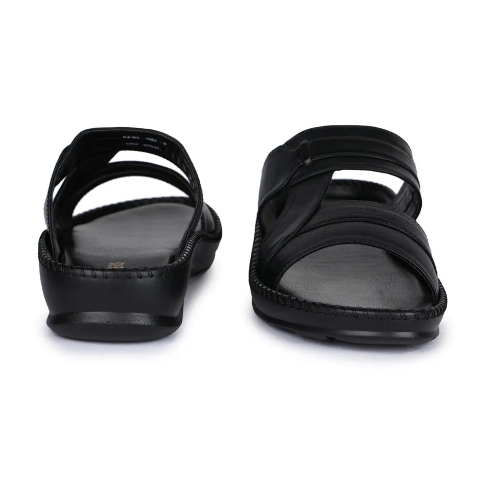 Coolers Casual (Black) Slippers For Men K2-01 By Liberty