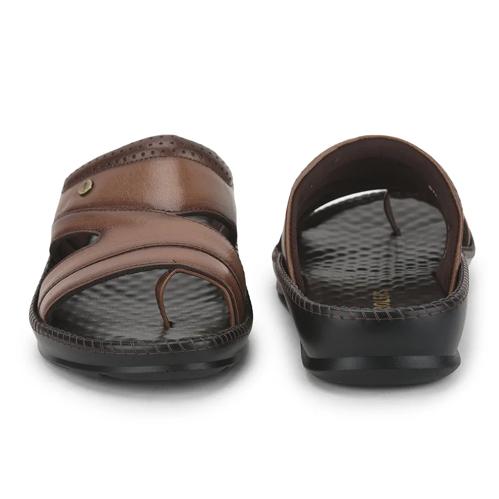 Coolers Casual (Tan) Slippers For Men STEAMER-02 By Liberty