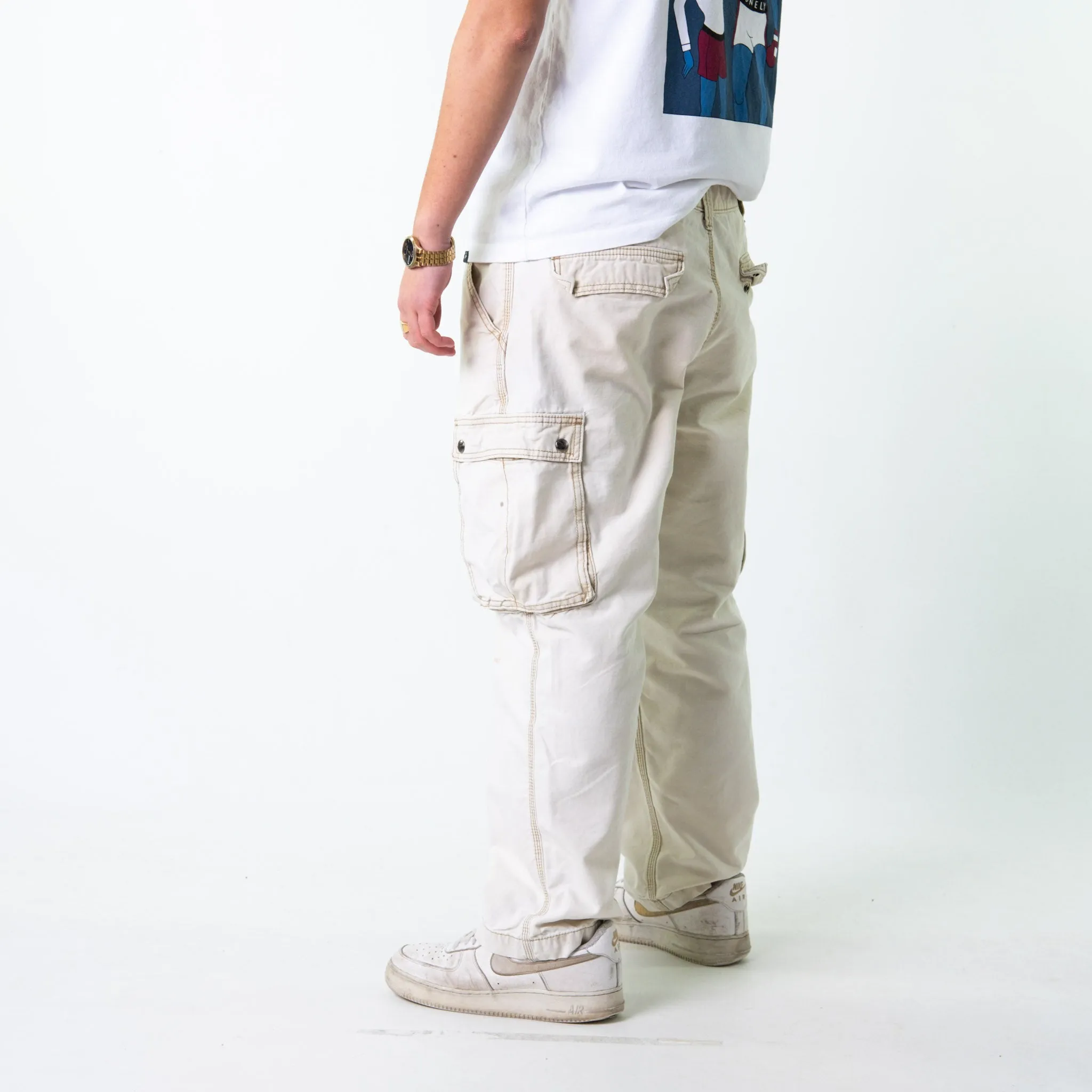 Cream 90s Carhartt  Cargo Skater Trousers Pants Jeans (38x30)