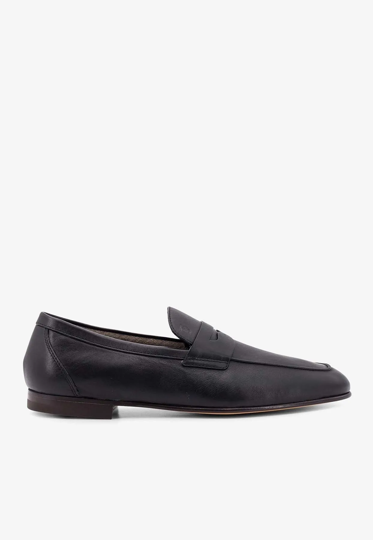 Deconstructed Leather Loafers