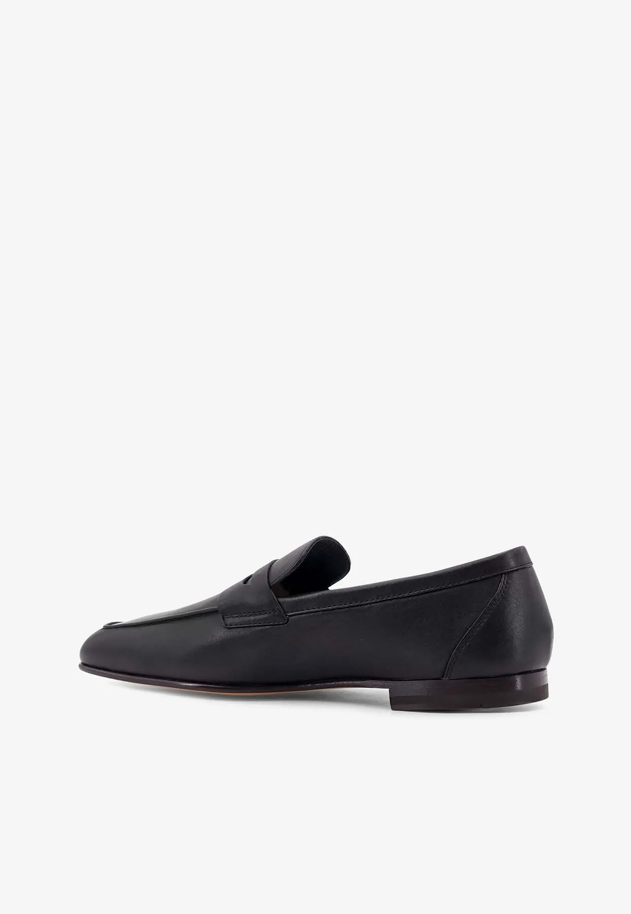 Deconstructed Leather Loafers