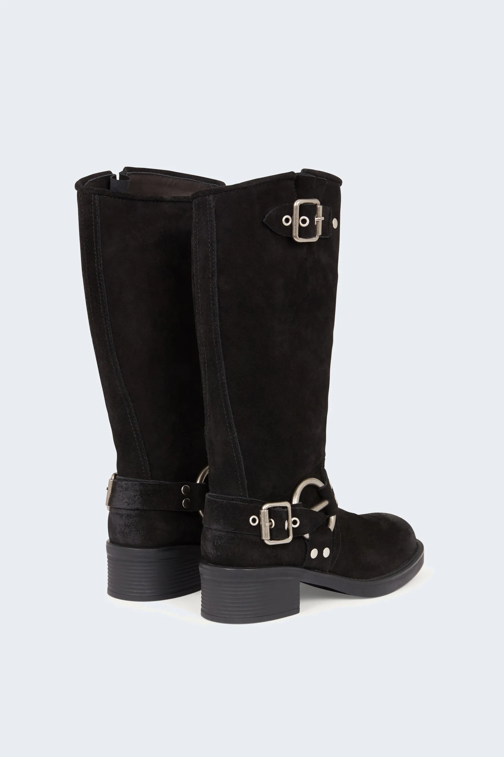 Elle Suede Buckle Boots