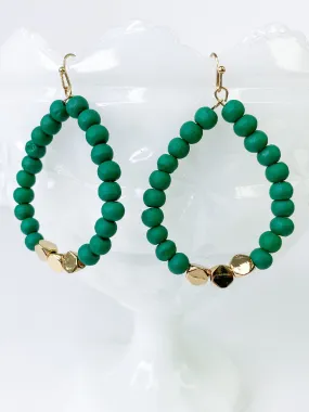 Emerald Green Tear Drop Earring