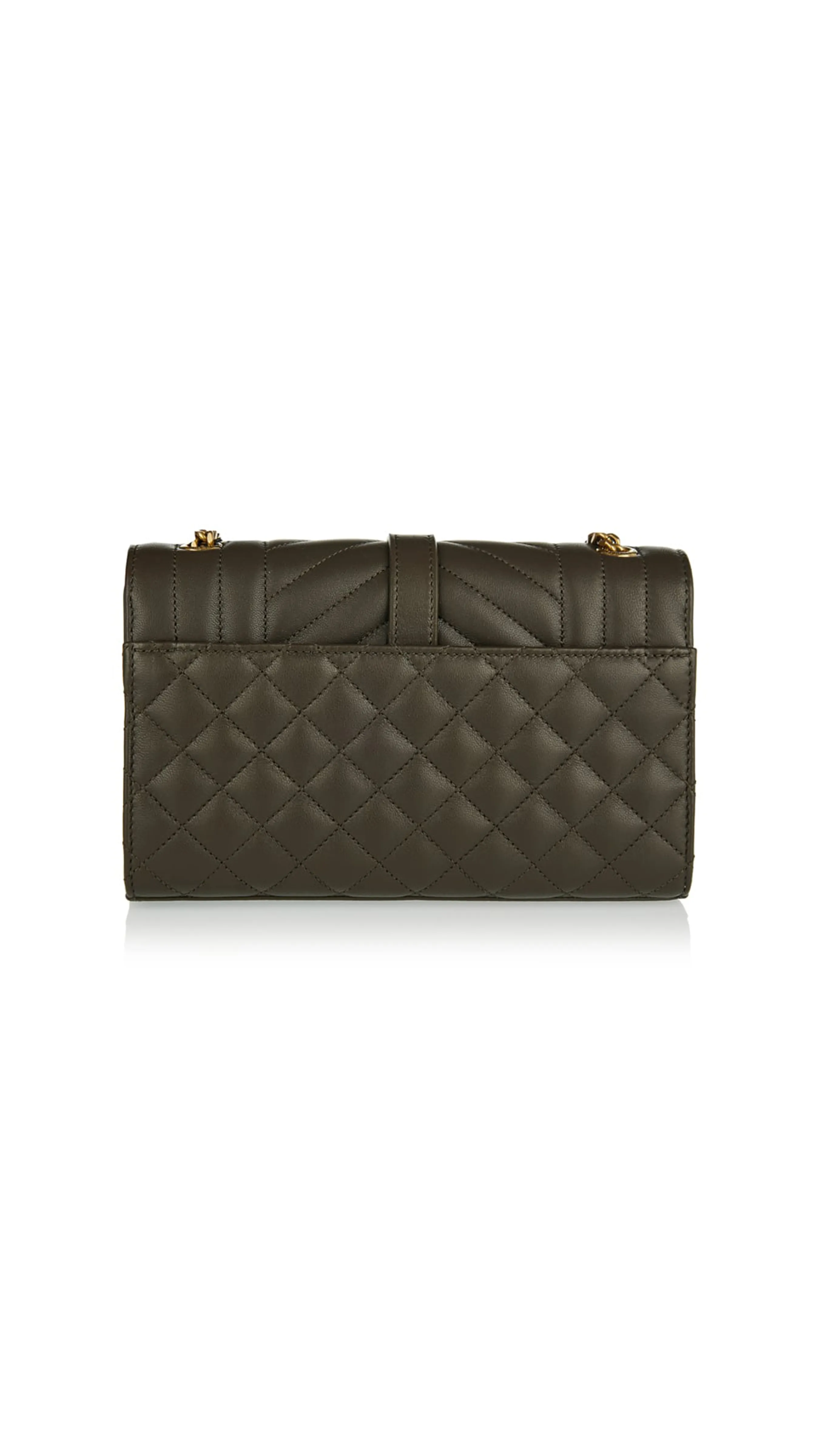 Envelope Small in Matelassé Lambskin - Dark Green