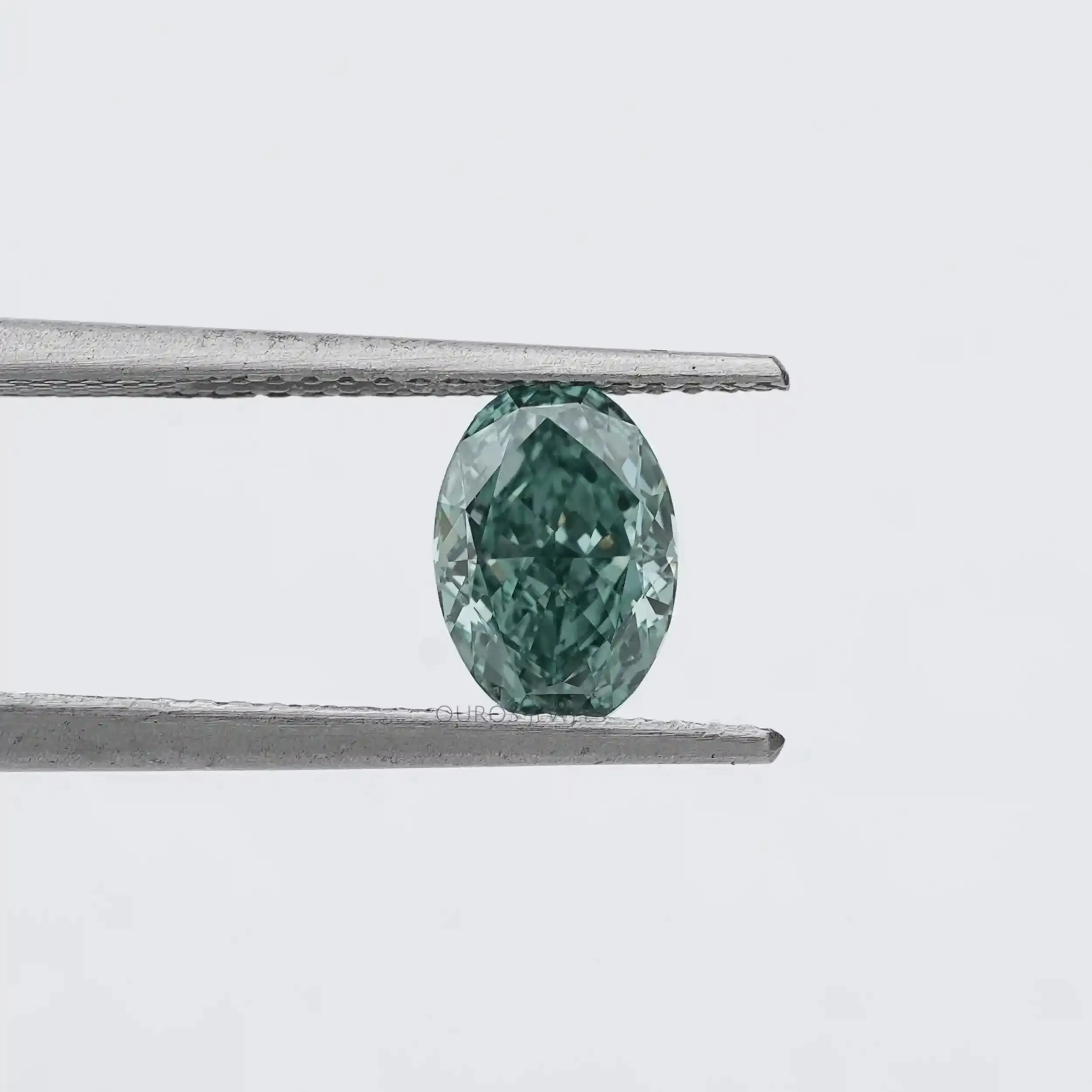 Fancy Vivid Green Oval Cut Lab Grown Diamond Loose