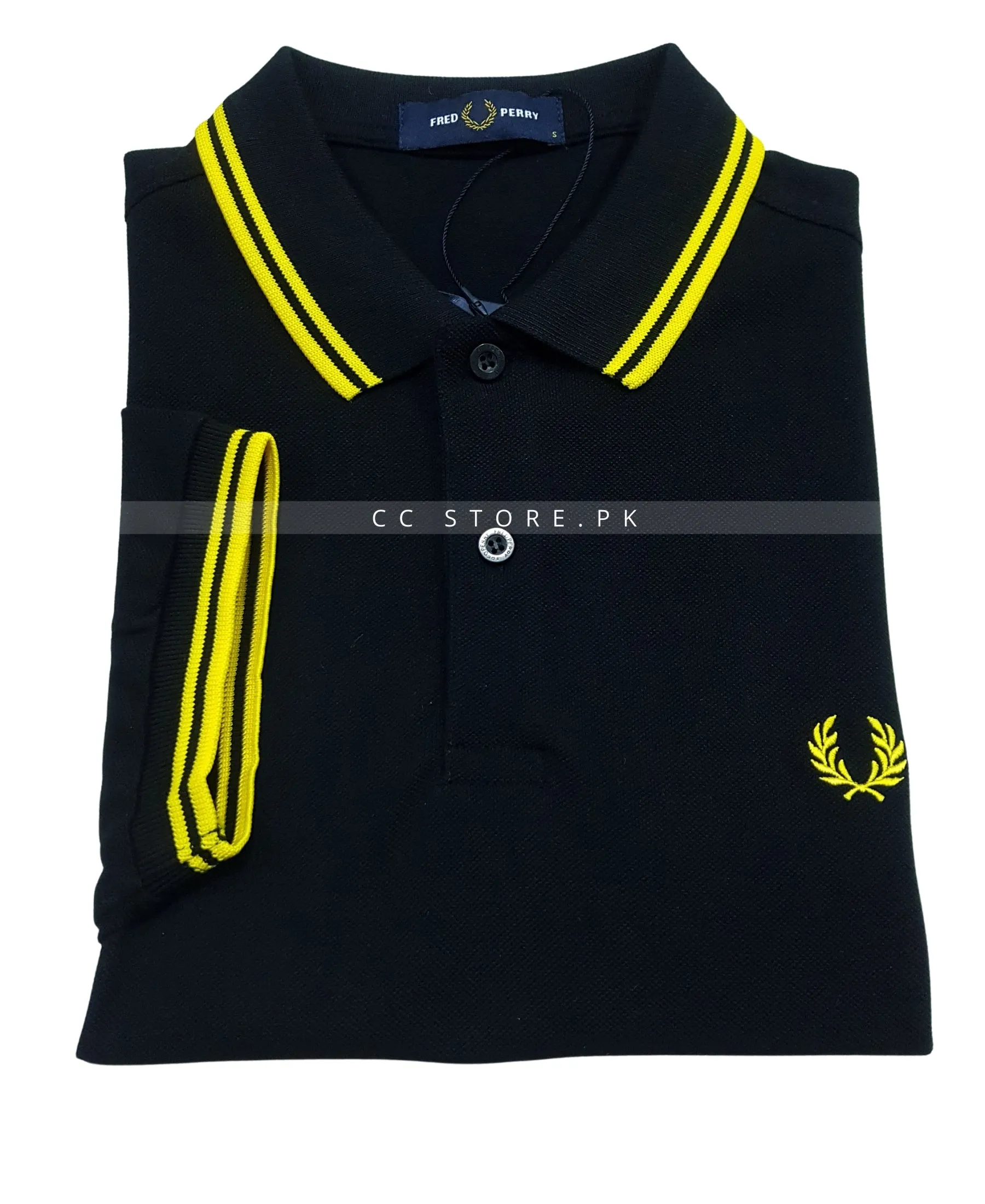 FP Tipped Collar Black Polo