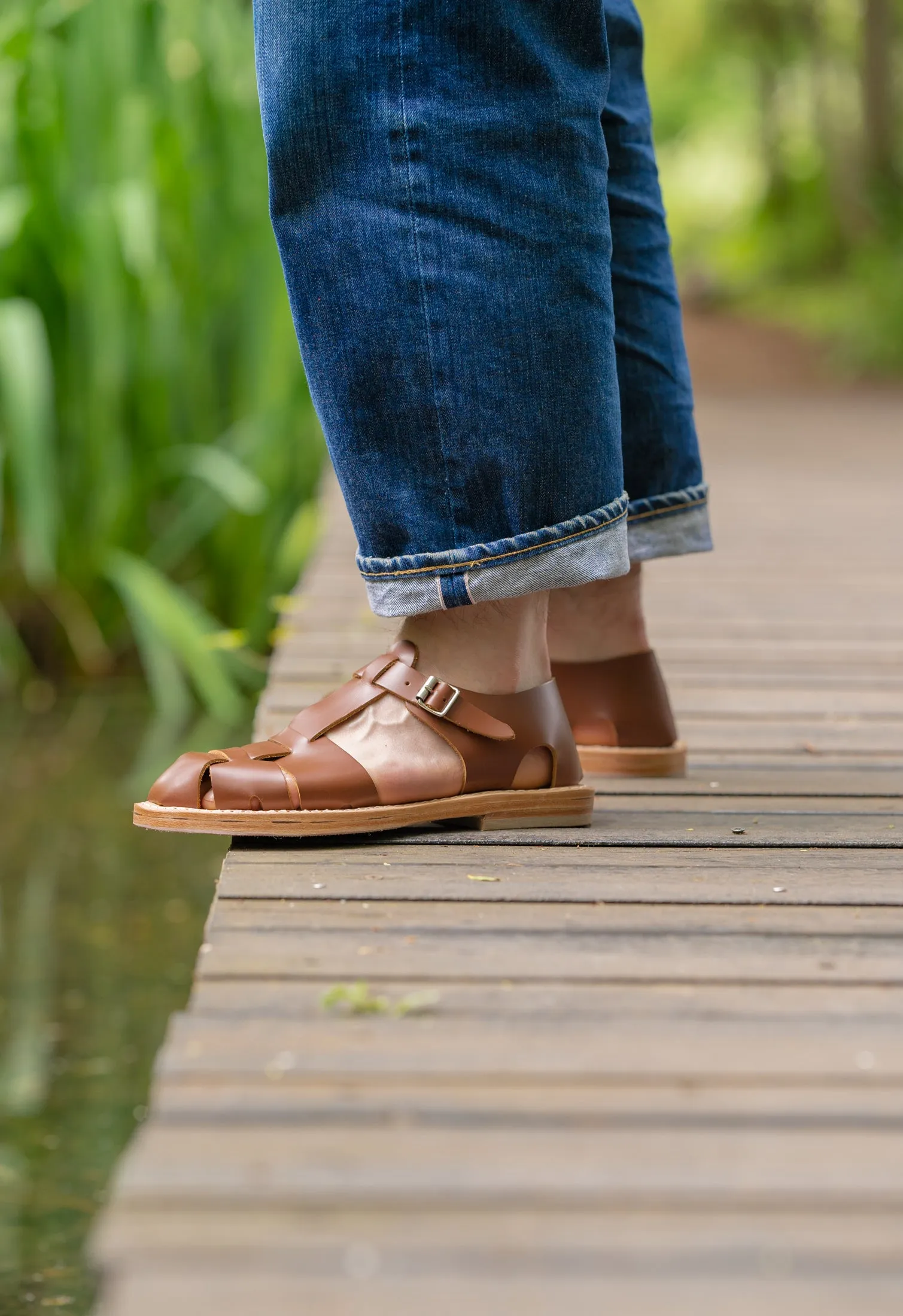 FRENCH MILITARY SANDALS BROWN