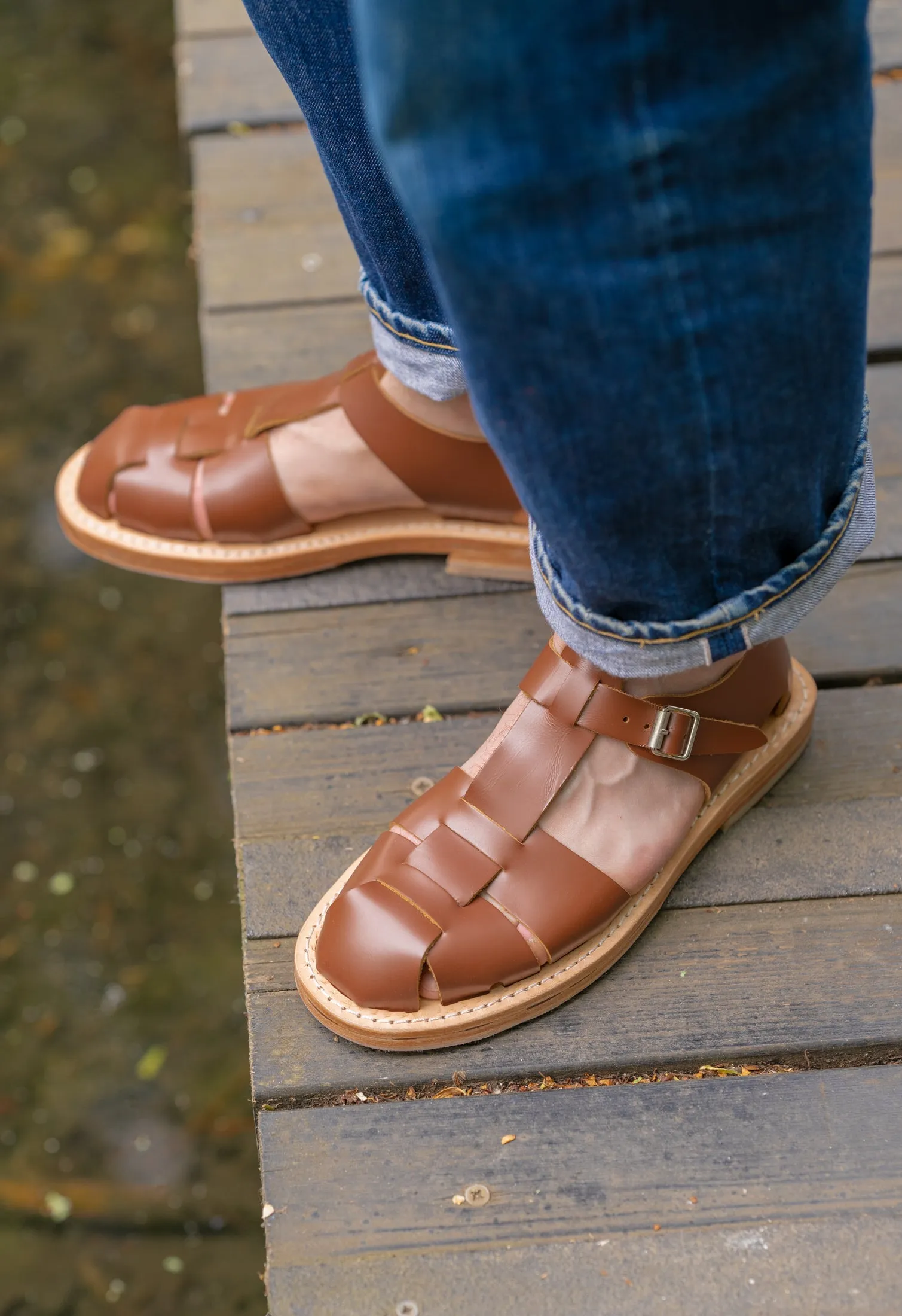 FRENCH MILITARY SANDALS BROWN