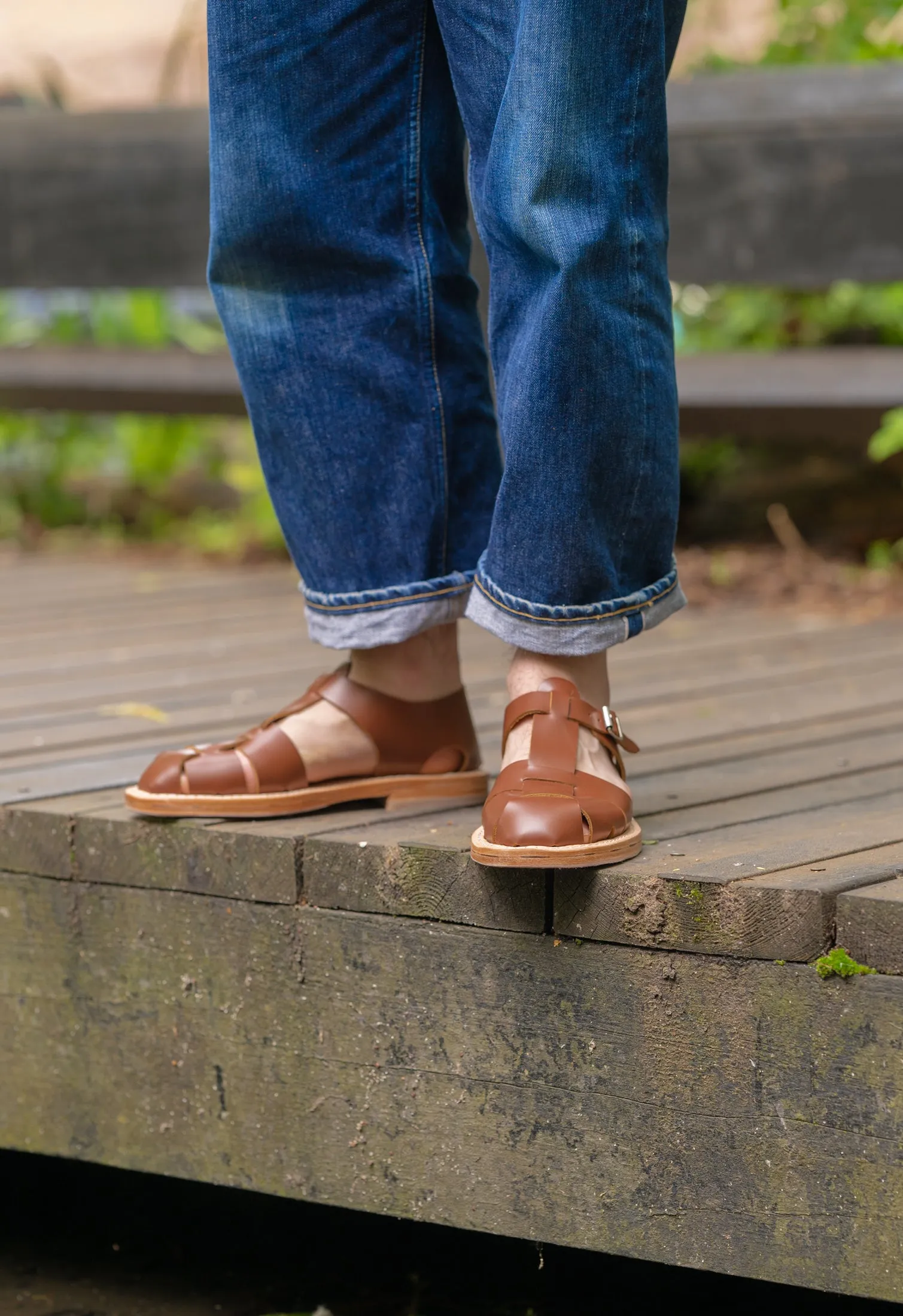 FRENCH MILITARY SANDALS BROWN