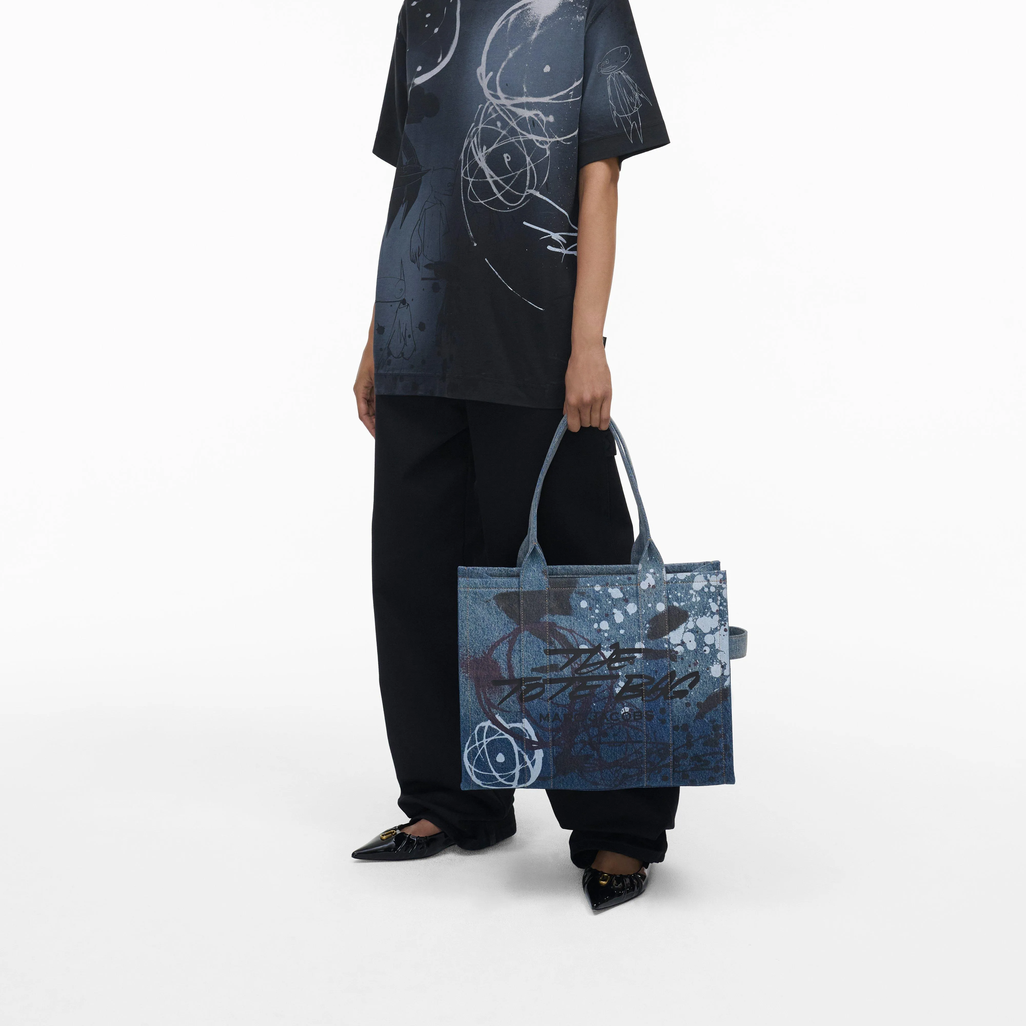 Futura x Marc Jacobs Denim Large Tote Bag