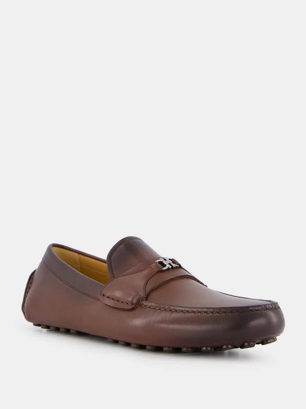 Gancini Driver Leather Loafers