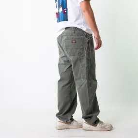 Green 90s Dickies  Cargo Skater Trousers Pants Jeans (38x30)