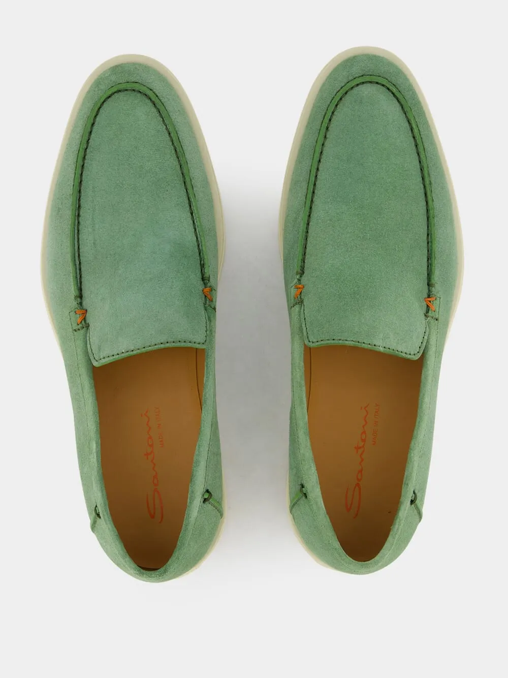 Green Nubuck Loafers