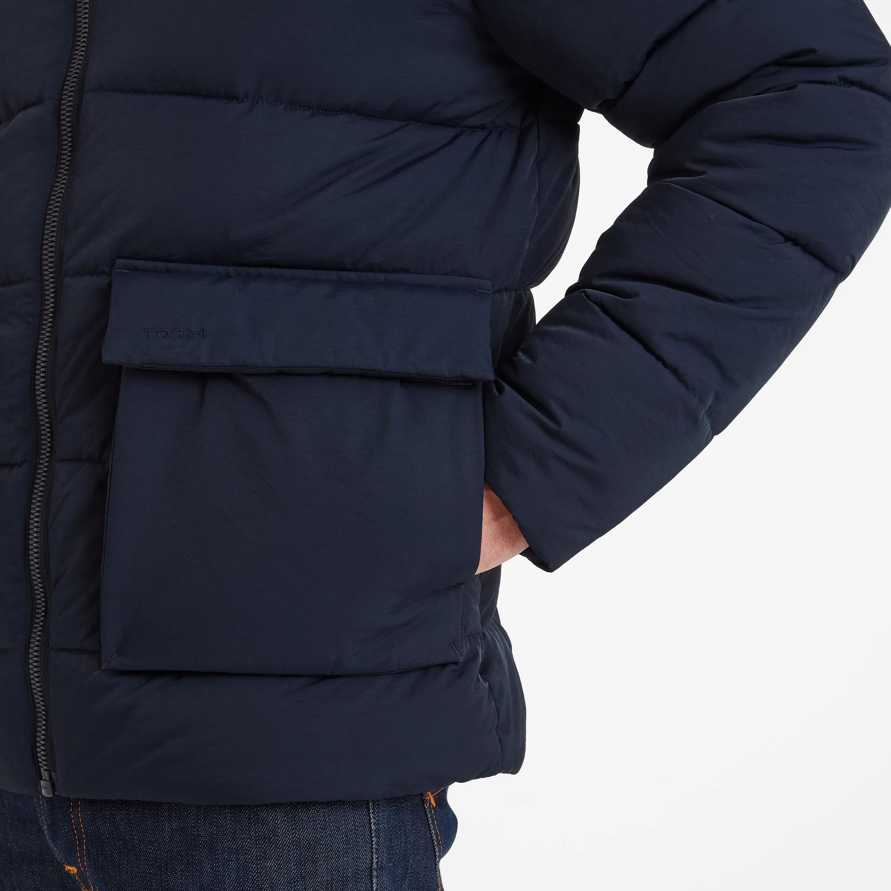 Hamilton Mens Padded Parka - Dark Indigo