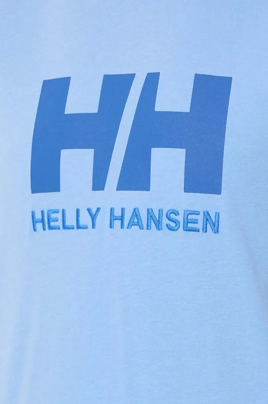 Helly Hansen cotton t-shirt blue color