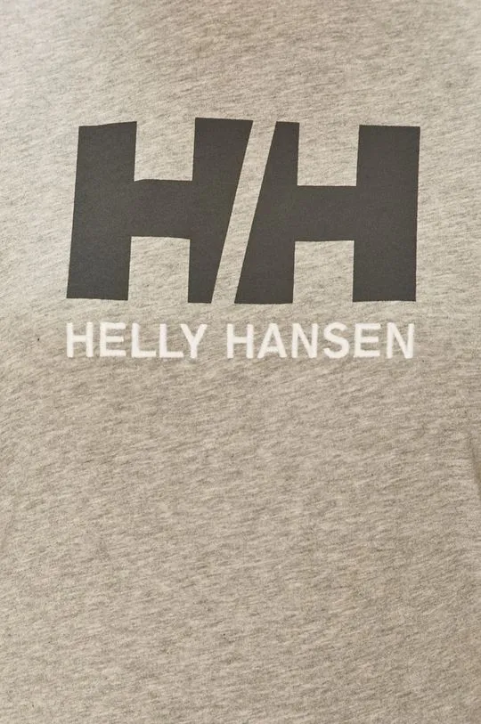 Helly Hansen cotton t-shirt gray color