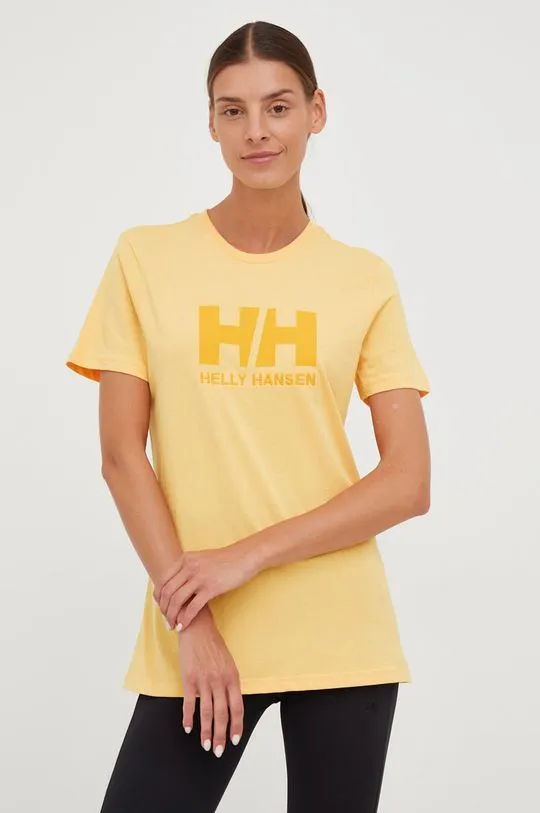 Helly Hansen cotton t-shirt orange color