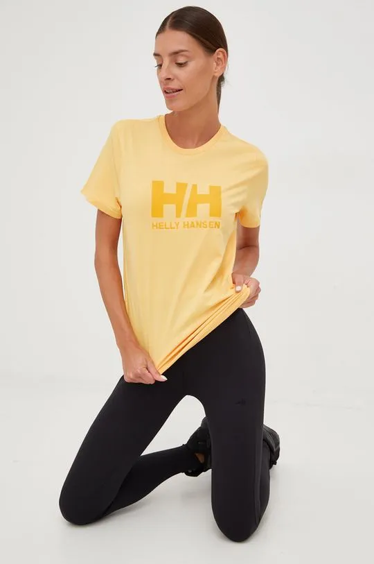 Helly Hansen cotton t-shirt orange color