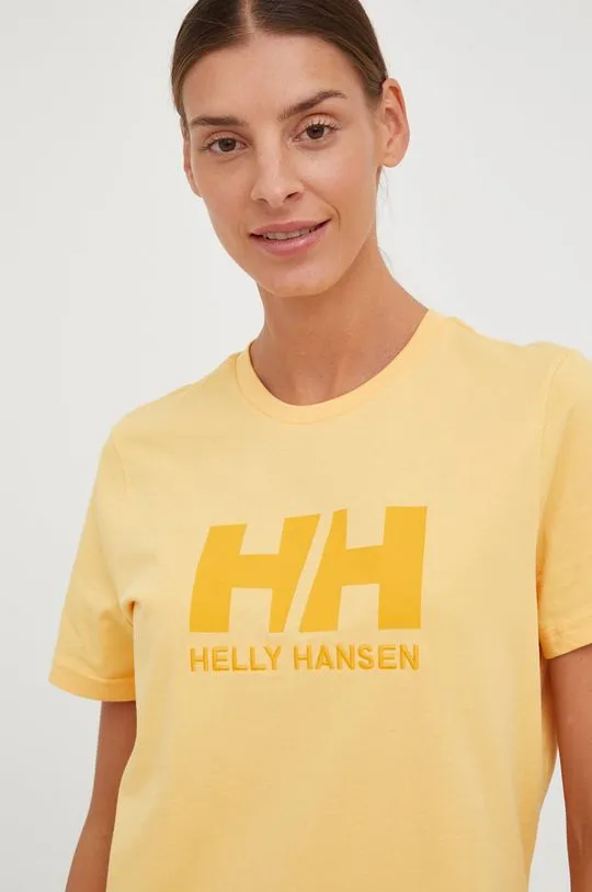 Helly Hansen cotton t-shirt orange color