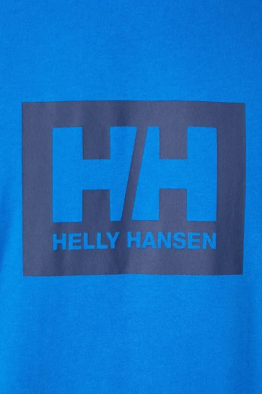 Helly Hansen cotton t-shirt TOKYO blue color with a print 53285