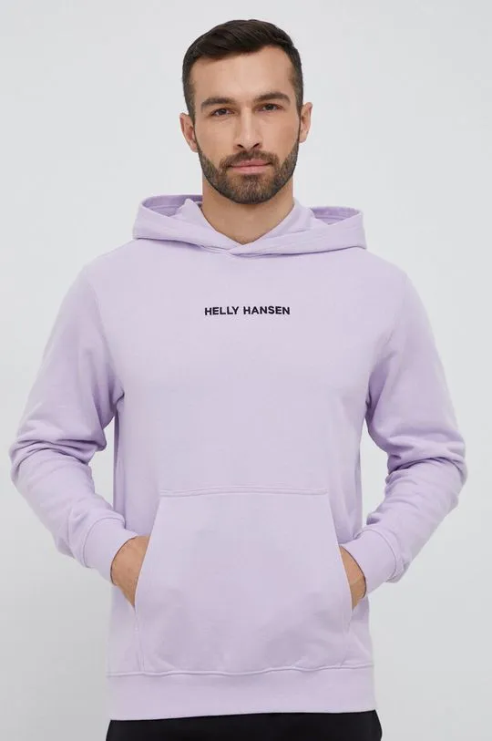 Helly Hansen sweatshirt men's violet color