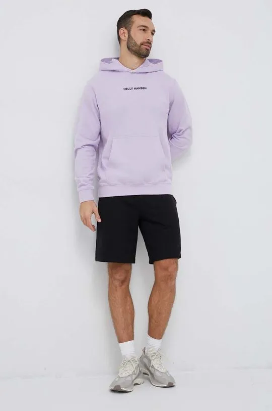 Helly Hansen sweatshirt men's violet color