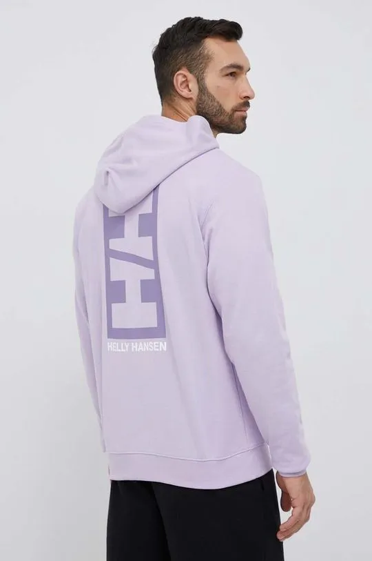 Helly Hansen sweatshirt men's violet color