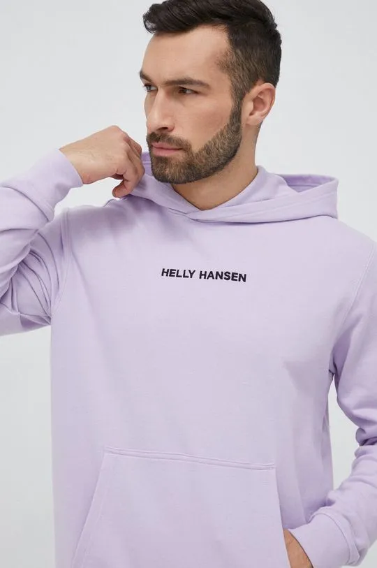 Helly Hansen sweatshirt men's violet color