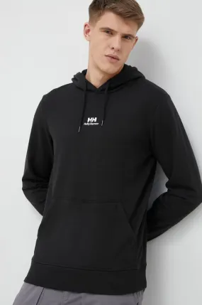 Helly Hansen sweatshirt YU HOODIE 2.0 men's black color 53582