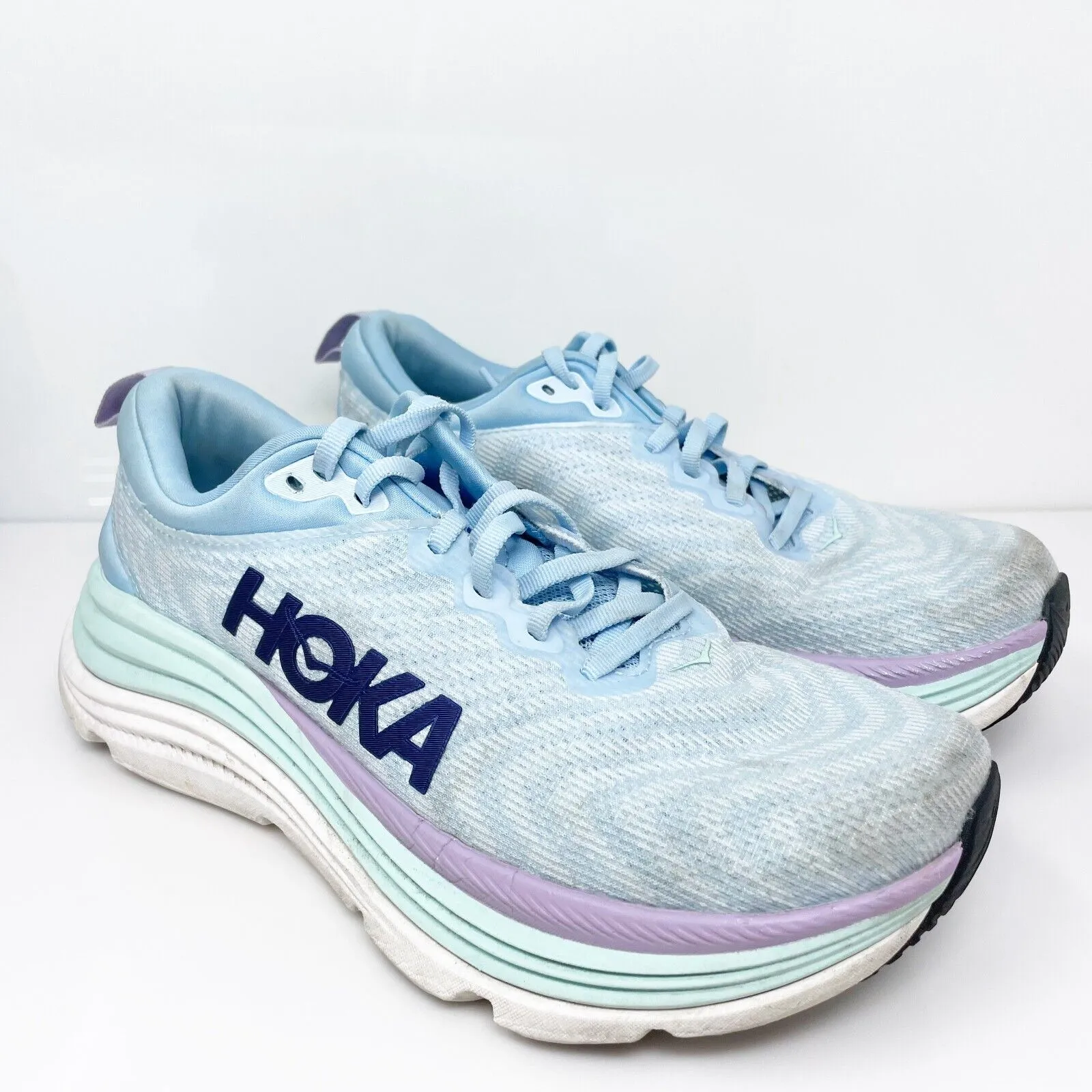 Hoka One One Womens Gaviota 5 1134235 ABSO Blue Running Shoes Sneakers Size 9 B