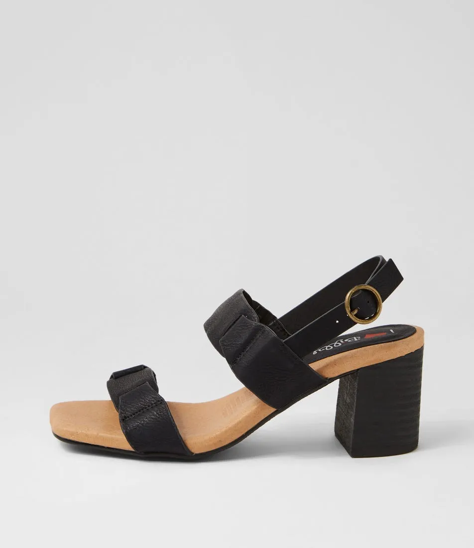 I LOVE BILLY Elnore Black Brush Sandals