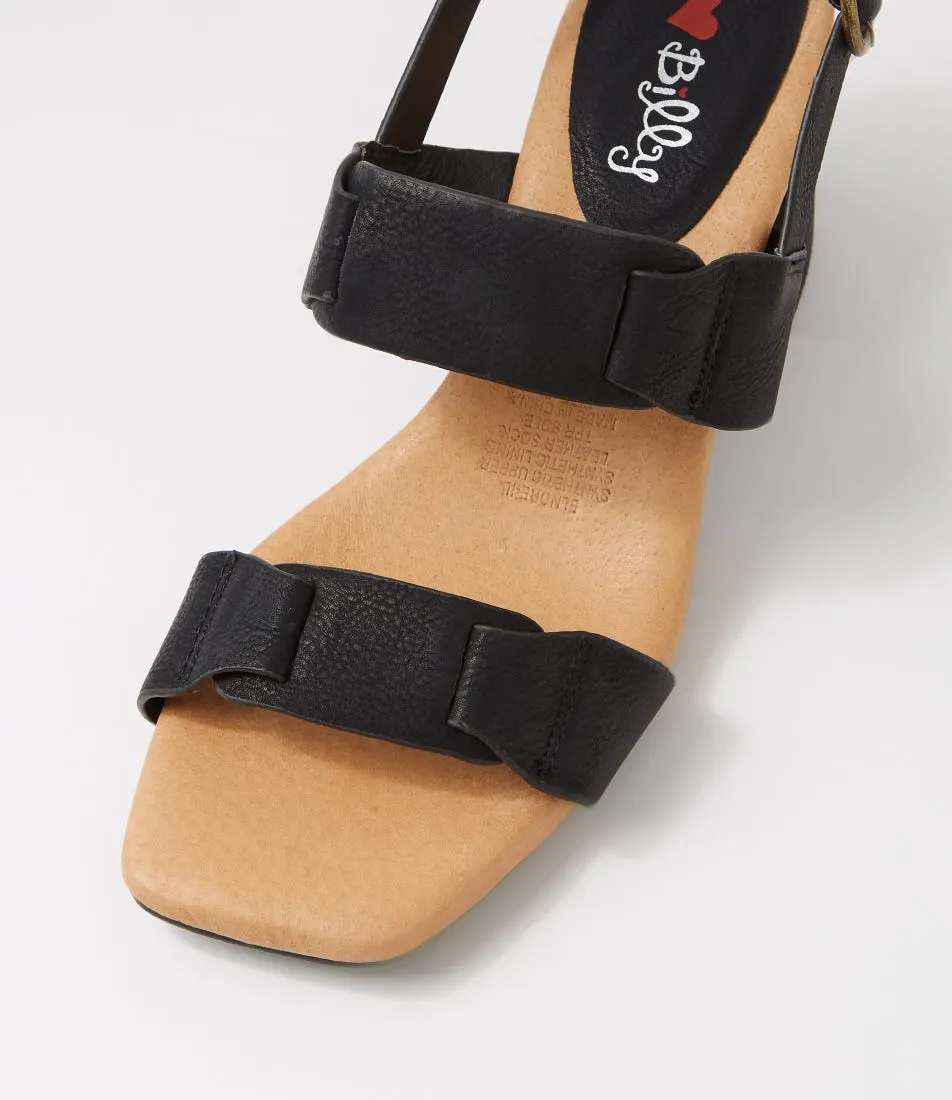 I LOVE BILLY Elnore Black Brush Sandals