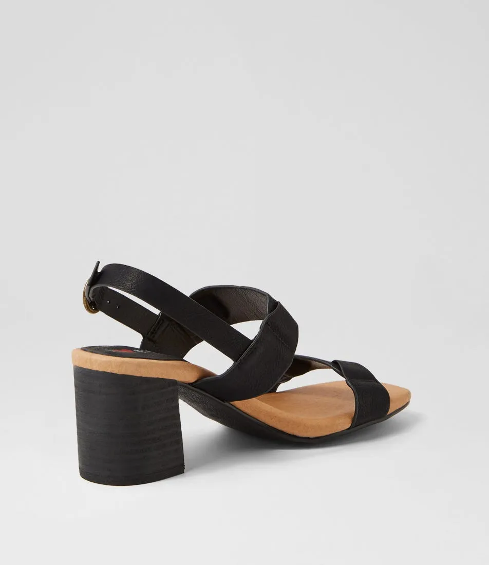 I LOVE BILLY Elnore Black Brush Sandals