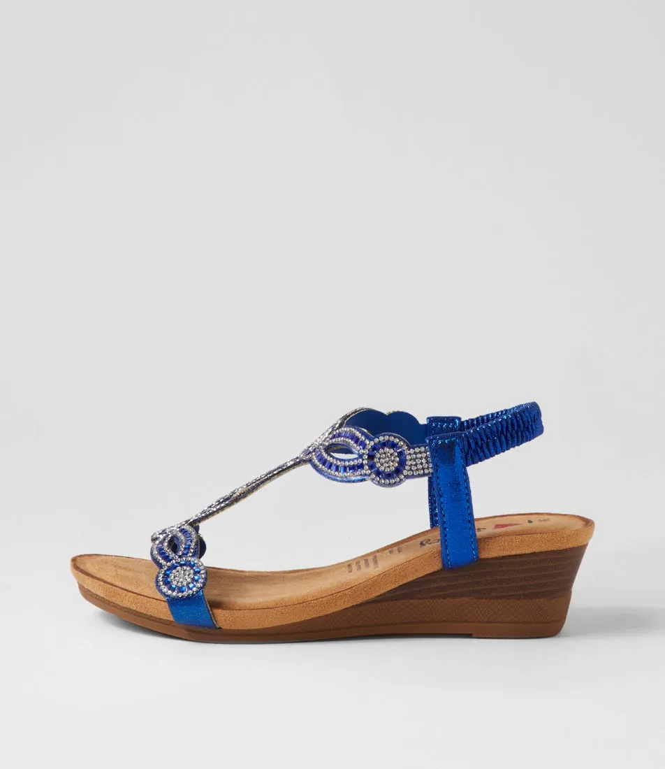 I LOVE BILLY Shalaga Blue Multi Sandals