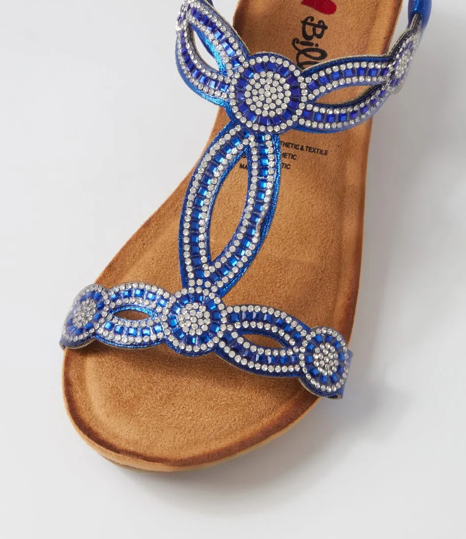 I LOVE BILLY Shalaga Blue Multi Sandals