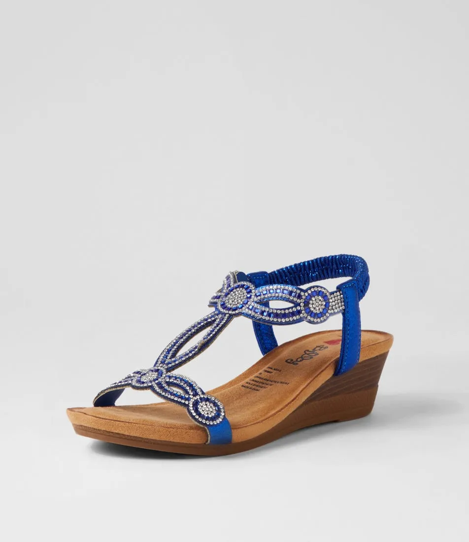 I LOVE BILLY Shalaga Blue Multi Sandals