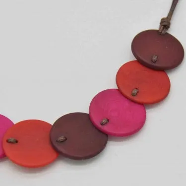 La Tagua Manufactura Red Luisa Necklace