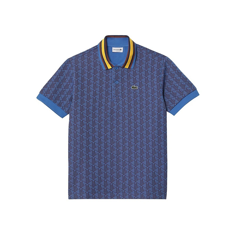 Lacoste Monogram Motif Polo Shirt