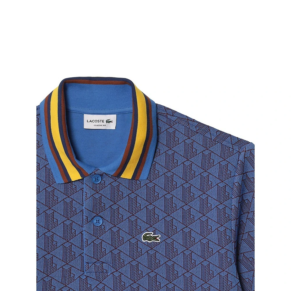 Lacoste Monogram Motif Polo Shirt