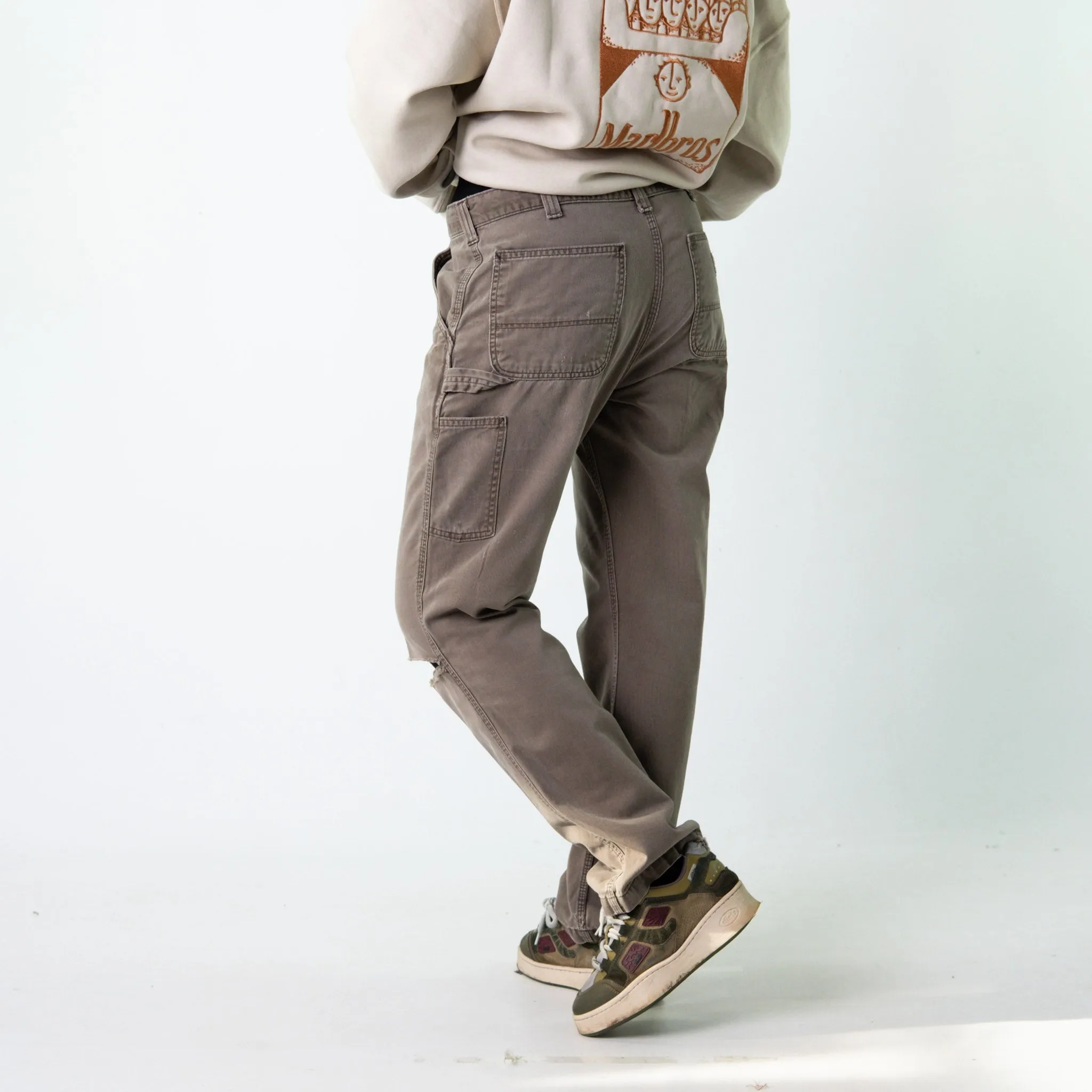 Light Grey 90s Carhartt  Cargo Skater Trousers Pants Jeans (34x31)