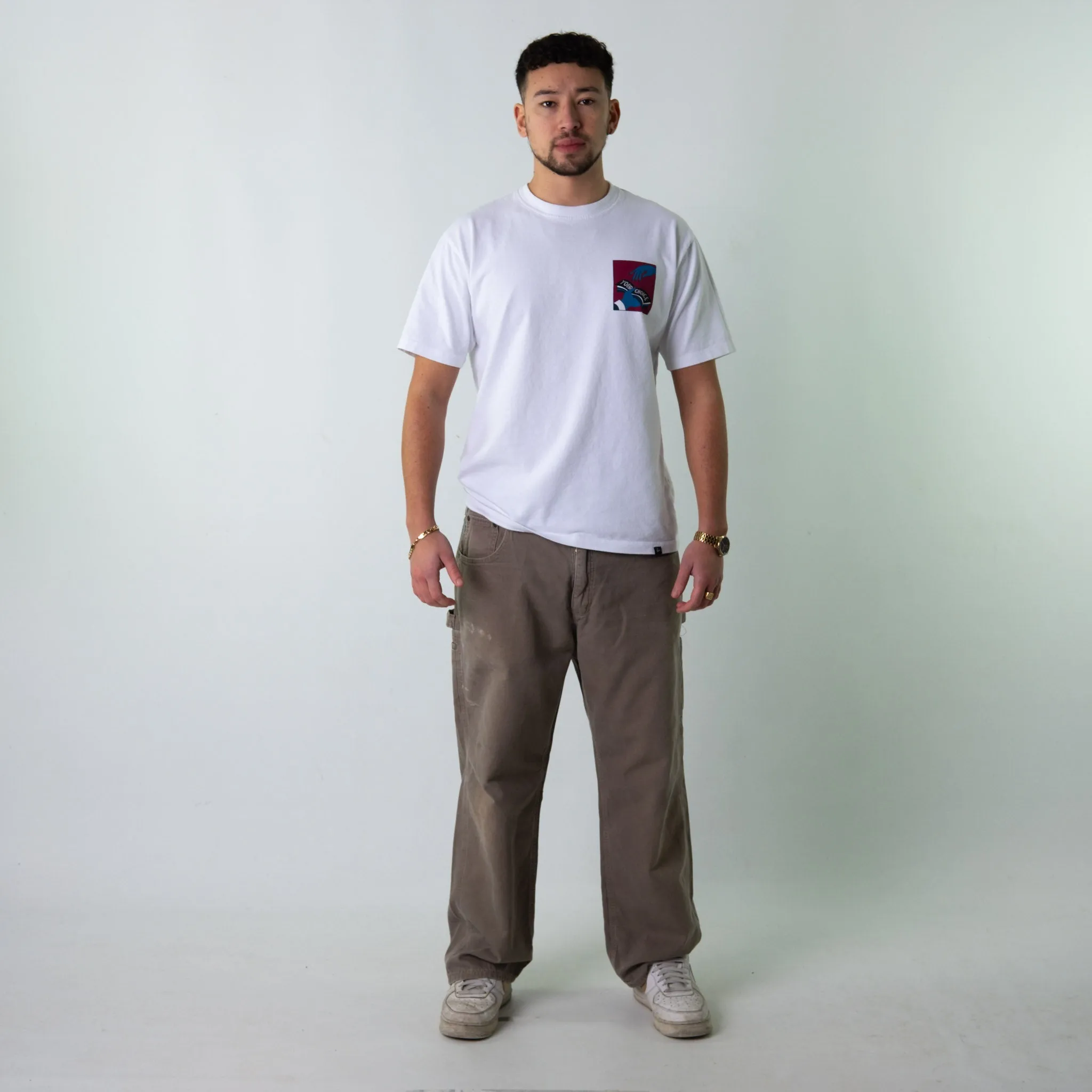 Light Grey 90s Carhartt  Cargo Skater Trousers Pants Jeans (38x30)