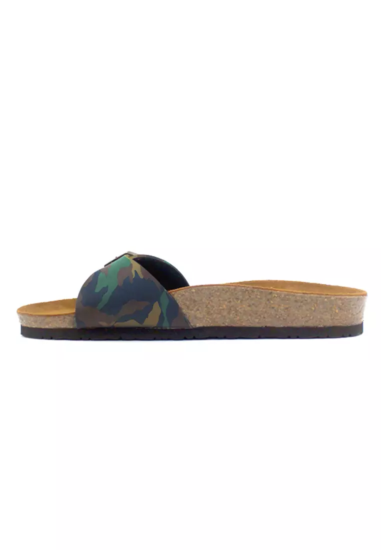 Lyon - Camouflage Leather Sandals & Flip Flops