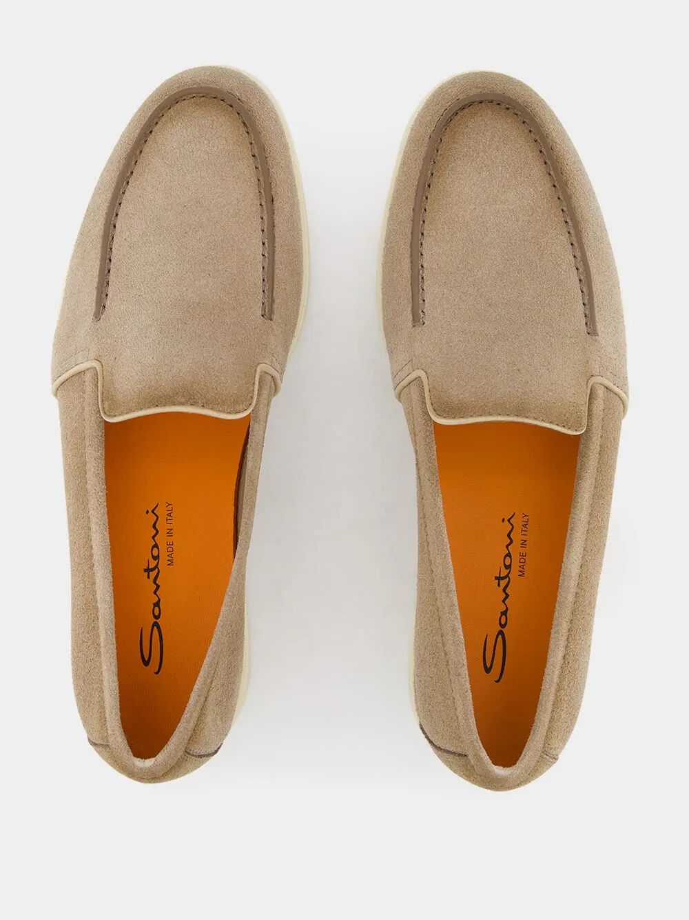 Malibu Beige Suede Loafers