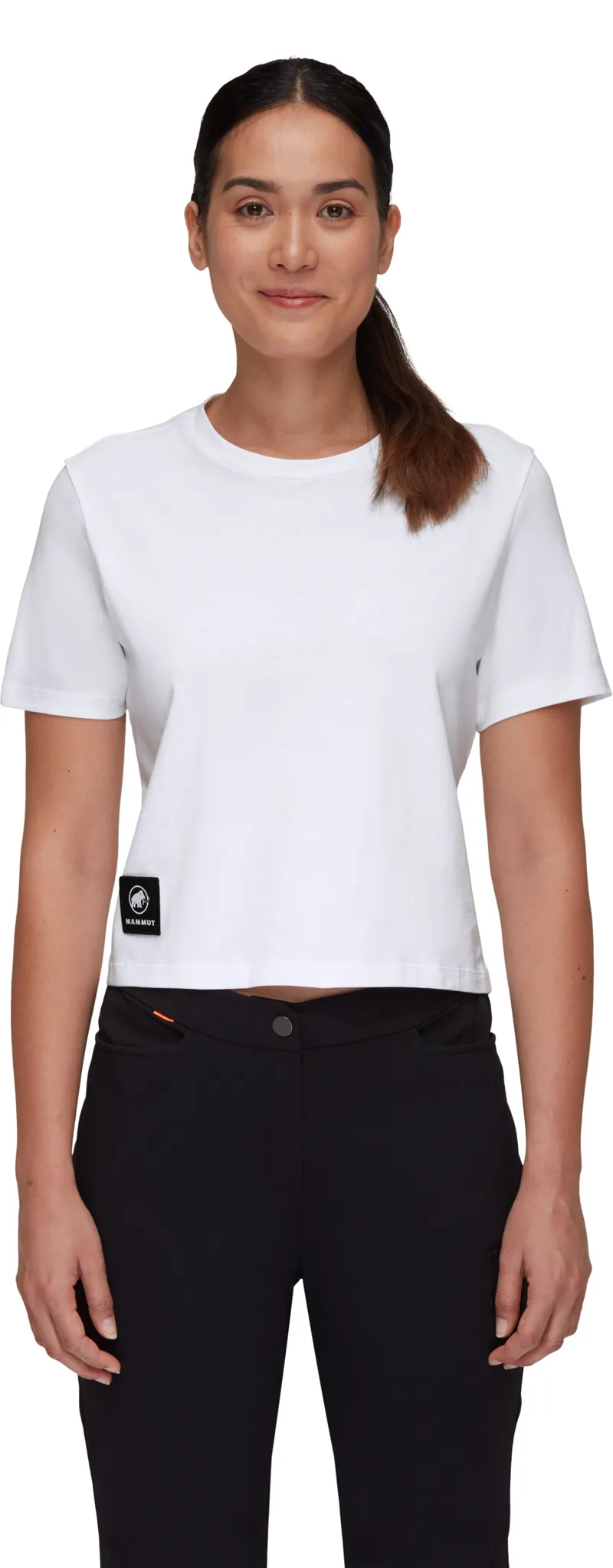 Mammut Women's Massone Cropped Patch T-Shirt White