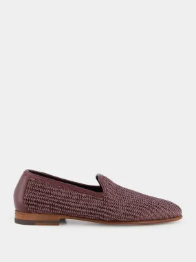 Mario Brown Raffia Loafers