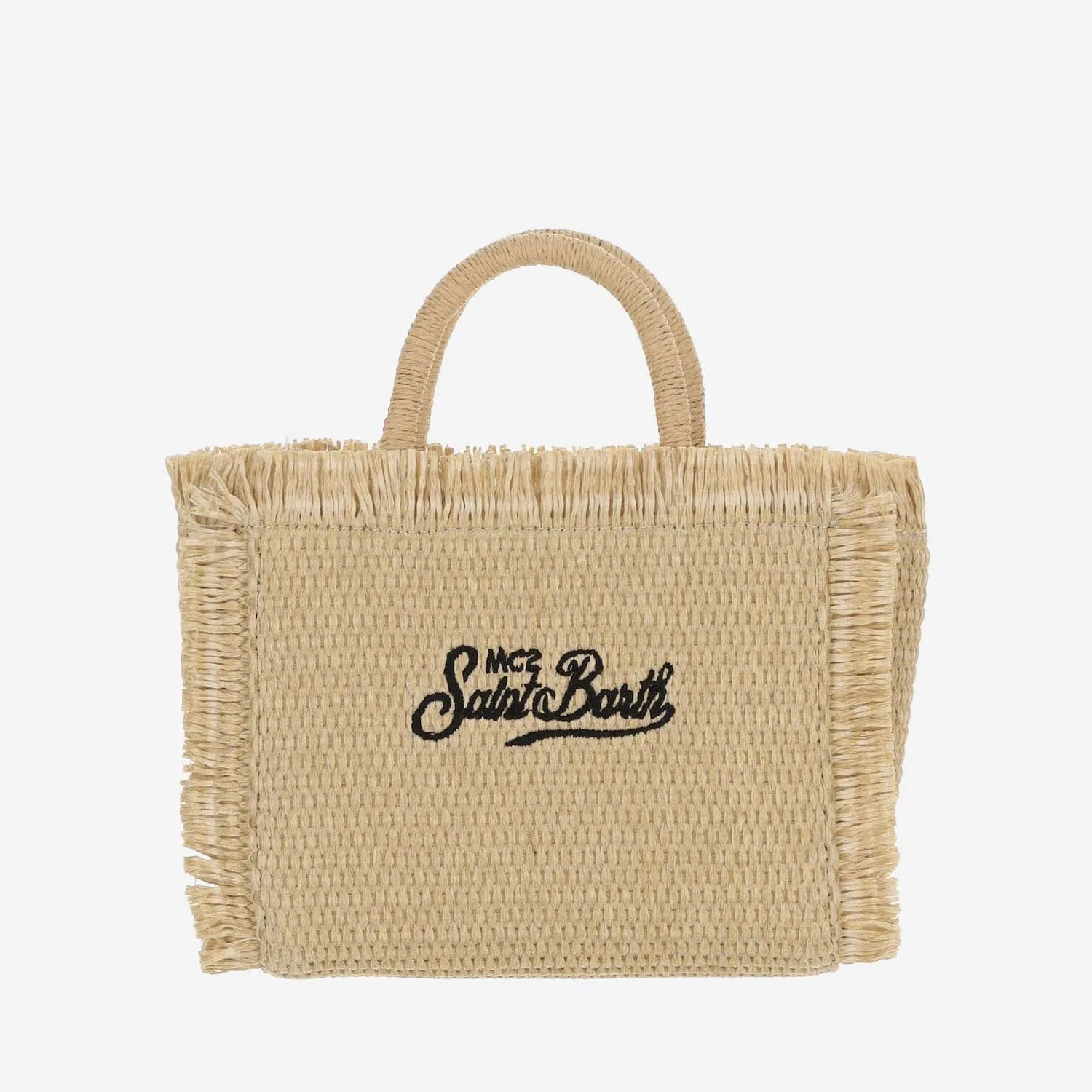 Mc2 Saint Barth    Mc2 Saint Barth Straw Tote Bag With Logo