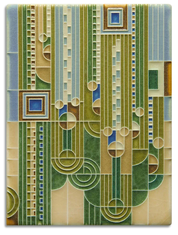 Motawi Tileworks - 6x 8 Tile - 'Saguaro' (Green) #6374