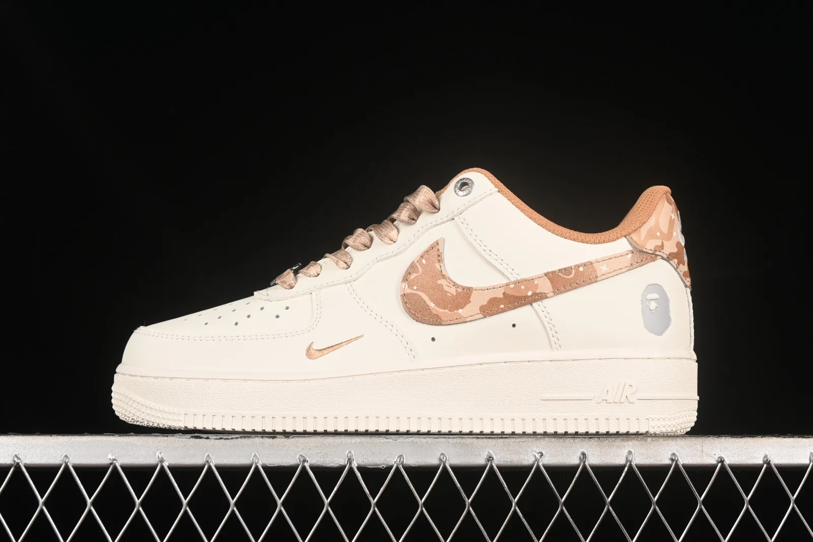 Nike Air Force 1 07 Low BAPE Grey Brown Metallic Gold PF9055-762